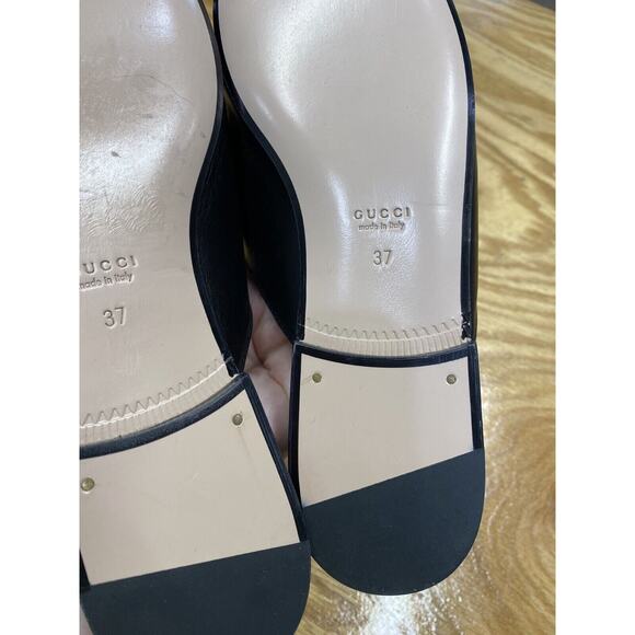 Gucci Princetown Slippers Women's 6.5 Black Leather Slip-On Walking Shoes L1 - Picture 15 of 15